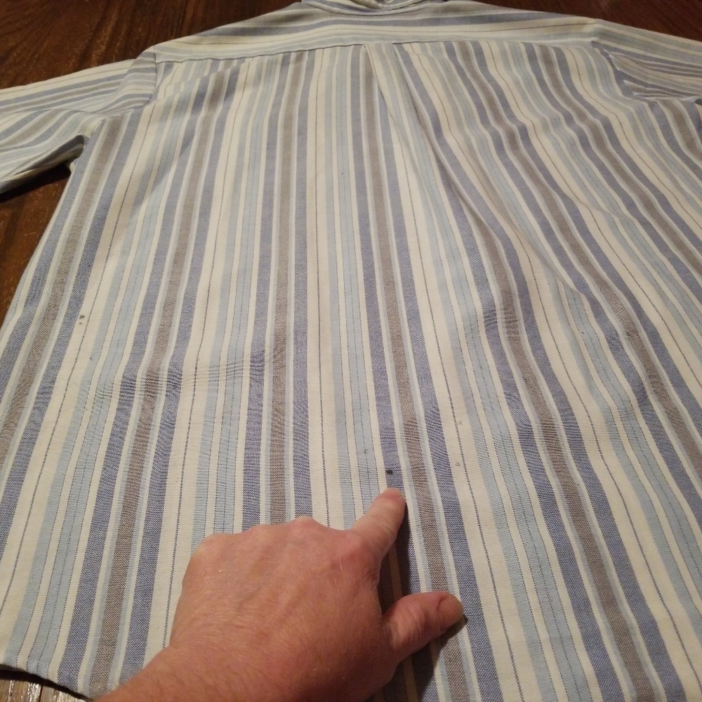Vintage Saddlebrook Mens Striped Short Sleeve Button up Shirt XLarge - Picture 11 of 12
